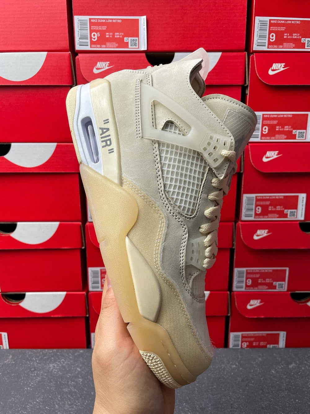 PK Batch-Off White × Air Jordan 4 “Sail”