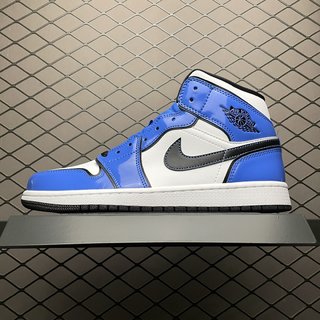 DT Batzh-  Air Jordan 1 Mid " Signal Blue "