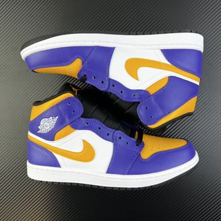 DT Batzh-Aj1 Mid Air Jordan 1 Mid "Lakers"