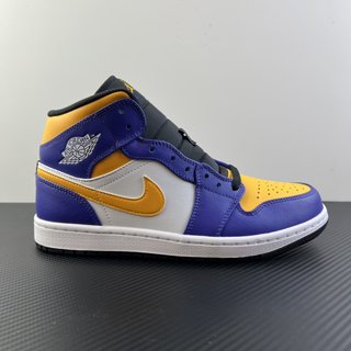 DT Batzh-Aj1 Mid Air Jordan 1 Mid "Lakers"