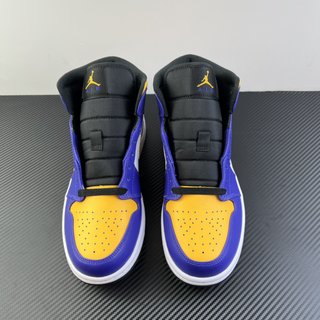 DT Batzh-Aj1 Mid Air Jordan 1 Mid "Lakers"