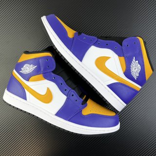 DT Batzh-Aj1 Mid Air Jordan 1 Mid "Lakers"