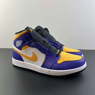 DT Batzh-Aj1 Mid Air Jordan 1 Mid "Lakers"