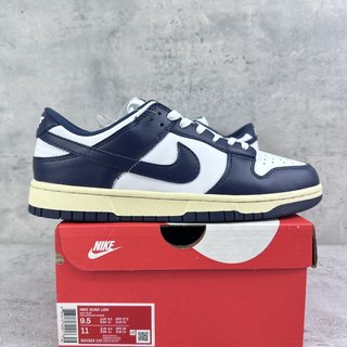 G Batch-Nike Dunk Low "Midinight Navy and White”