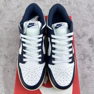 G Batch-Nike Dunk Low "Midinight Navy and White”