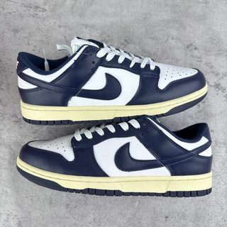 G Batch-Nike Dunk Low "Midinight Navy and White”